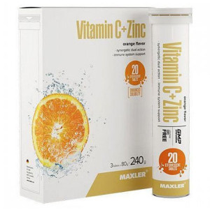 MAXLER, Vitamin C + Zinc, 20 табл (20 порций)