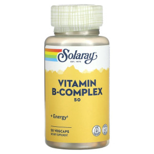 Solaray, Vitamin B-Complex + Energy 100 мг, 50 капс (50 порций)