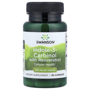 Swanson, Indole-3-Carbinol with Resveratrol 200 мг, 60 капс (60 порций)