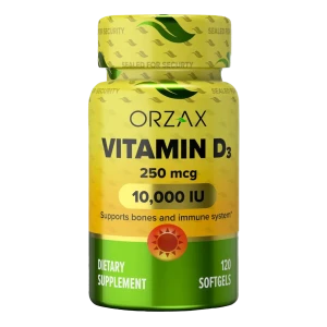 ORZAX, Vitamin D3 10 000 МЕ, 120 капс