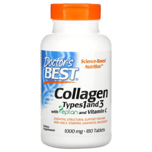 Doctor's Best, Collagen Types 1 and 3, 1000 мг, 180 табл (60 порций)