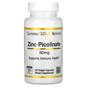 California Gold Nutrition, Zinc Picolinate 50 mg, 120 капс (120 порций)