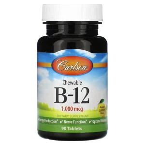 Carlson, B-12 1000 мкг, 90 табл