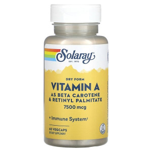 Solaray, Vitamin A 7500, 60 капс (60 порций)