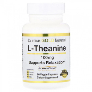 California Gold Nutrition, L-Theanine, 100 мг, 60 капс (60 порций)