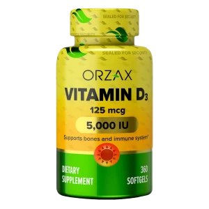 ORZAX, Vitamin D3 5000 МЕ, 360 капс
