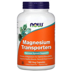 NOW, Magnesium Transporters, 180 капс