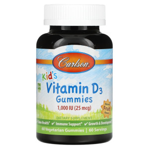 Carlson, Vitamin D3 Gummies, 60 марм (60 порций)