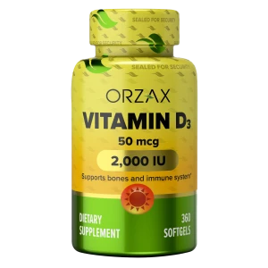 ORZAX, Vitamin D3 2000 МЕ, 360 капс