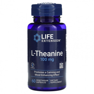 Life Extension, L-Theanine, 100 мг, 60 капс (60 порций)