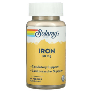 Solaray, Iron 50 мг, 60 капс (60 порций)
