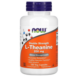 NOW, L-Theanine 200 мг