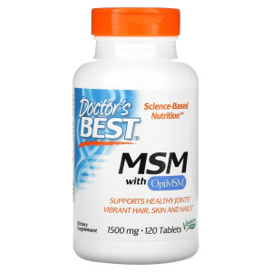 Doctor's Best, MSM, 1500 мг, 120 табл (120 порций)