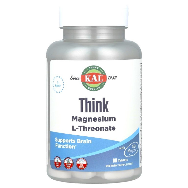 Think Kal KAL, Think Magnesium L-Threonate, 60 табл (30 порций) купить в интернет ...