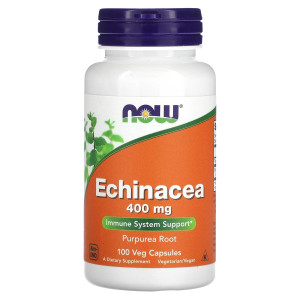NOW, Echinacea 400 mg, 100 капс (50 порций)