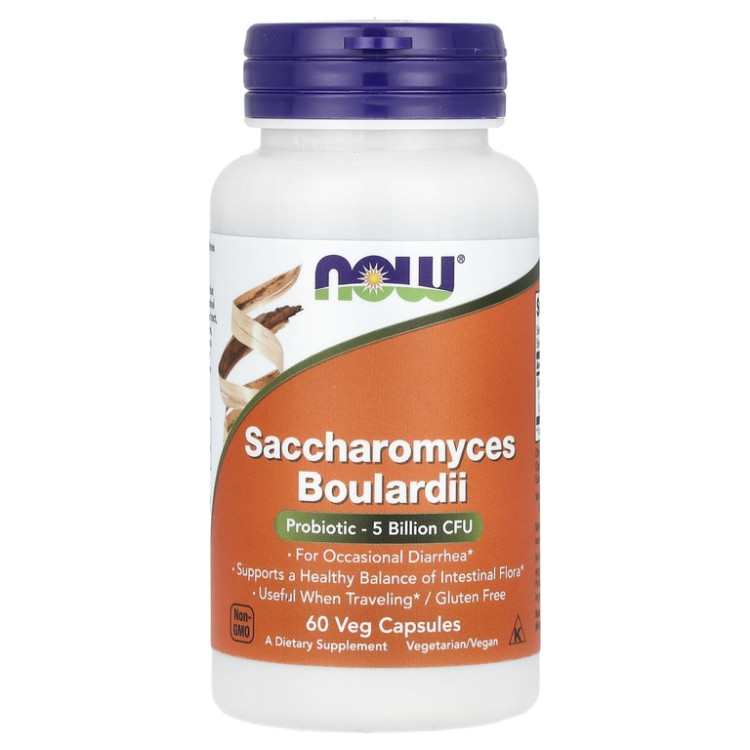 NOW, Saccharomyces Boulardii, 60 капс (30 порций) купить в интернет ...