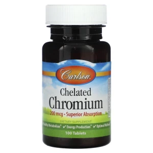 Carlson, Chelated Chromium, 100 табл