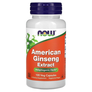 NOW, American Ginseng 500 мг, 100 капс (50 порций)