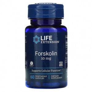Life Extension, Forskolin, 10 мг, 60 капс (60 порций)