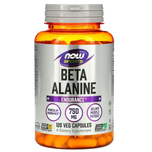 NOW, Beta-Alanine 750 ΠΌΠ³, 120 ΠΊΠ°ΠΏΡ (40 ΠΏΠΎΡΡΠΈΠΉ)