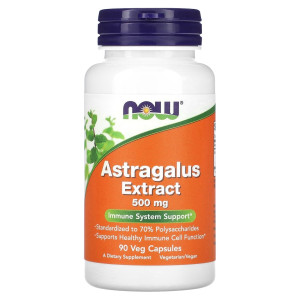 NOW, Astragalus Extract, 500 мг, 90 капс (90 порций)