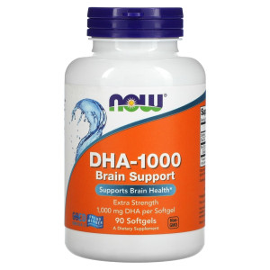 NOW, DHA 1000 мг, 90 капс (90 порций)