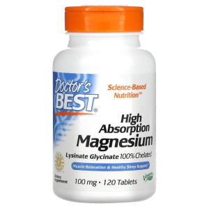 Doctor's Best, High Absorption Magnesium, 100 мг