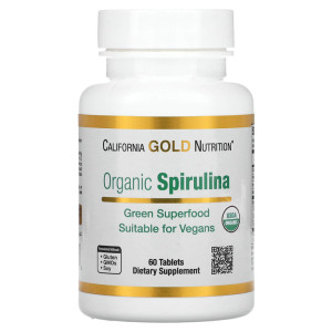 California Gold Nutrition, Spirulina Organic, 60 табл (20 порций)