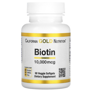California Gold Nutrition, Biotin 10000 mcg, 90 капс (90 порций)