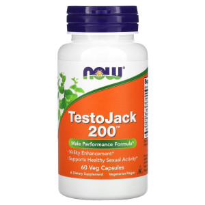NOW, Testo Jack 200 мг, 60 капс (30 порций)