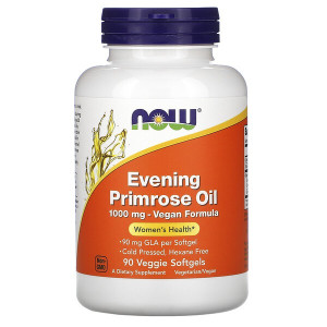 NOW, Evening Primrose Oil 1000 мг, 90 капс (90 порций)