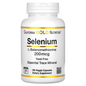 California Gold Nutrition, Selenium 200 mcg, 180 капс (180 порций)