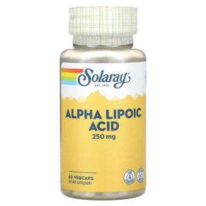 Solaray, Alpha Lipoic Acid, 250 мг, 60 капс (60 порций)