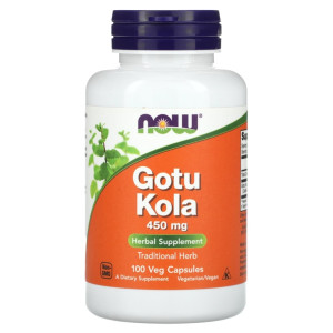 NOW, Gotu Kola 450 мг, 100 капс (50 порций)