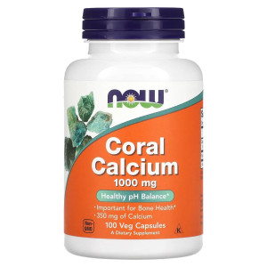 NOW, Coral Calcium, 1000 мг, 100 капс (100 порций)