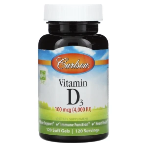 Carlson, Vitamin D 4000 МЕ, 120 софтгель