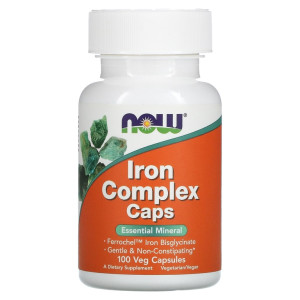 NOW, Iron Complex, 100 капс (100 порций)