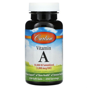 Carlson, Vitamin A 10000 МЕ, 250 софтгель