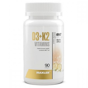 MAXLER, D3+K2, 90 капс (90 порций)