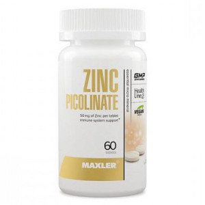 MAXLER, Zinc Picolinate, 50 мг, 60 табл (60 порций)