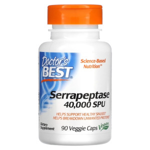 Doctor's Best, Serrapeptase 120 000, 90 капс (90 порций)