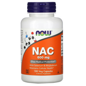 NOW, NAC, 600 мг