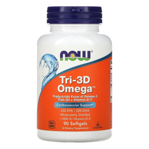 NOW, Tri-D3 Omega, 90 софтгель (90 порций)