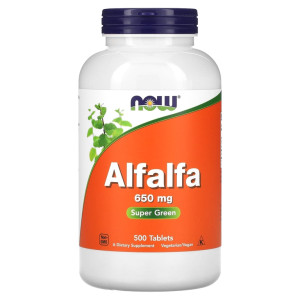 NOW, Alfalfa, 650 мг, 500 табл (166 порций)