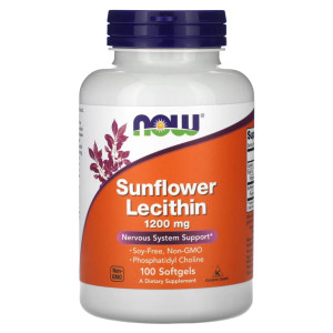 NOW, Sunflower Lecithin, 1200 мг