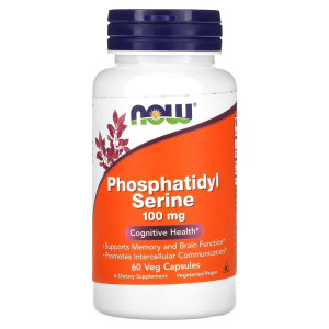 NOW, Sunflower Phosphatidyl Serine, 100 мкг, 60 табл (60 порций)