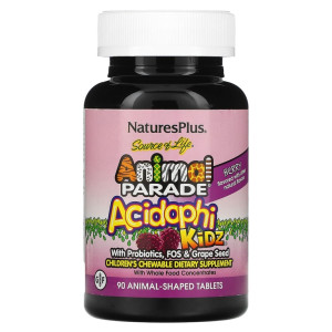 Natures Plus, AcidophiKidz, 90 табл (90 порций)