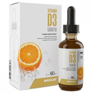 MAXLER, Vitamin D3, 60 мл, вкус