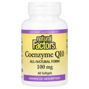 Natural Factor, CoQ10 100 мг, 60 капс (60 порций)