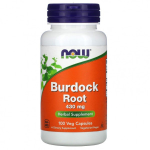 NOW, Burdock Root, 430 мг, 100 капс (50 порций)